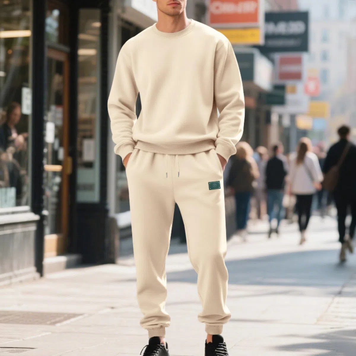 Tuta da uomo in due pezzi, per allenamenti e avventure all'aperto, antistrappo, top e pantaloni da allenamento da uomo, grigio, S