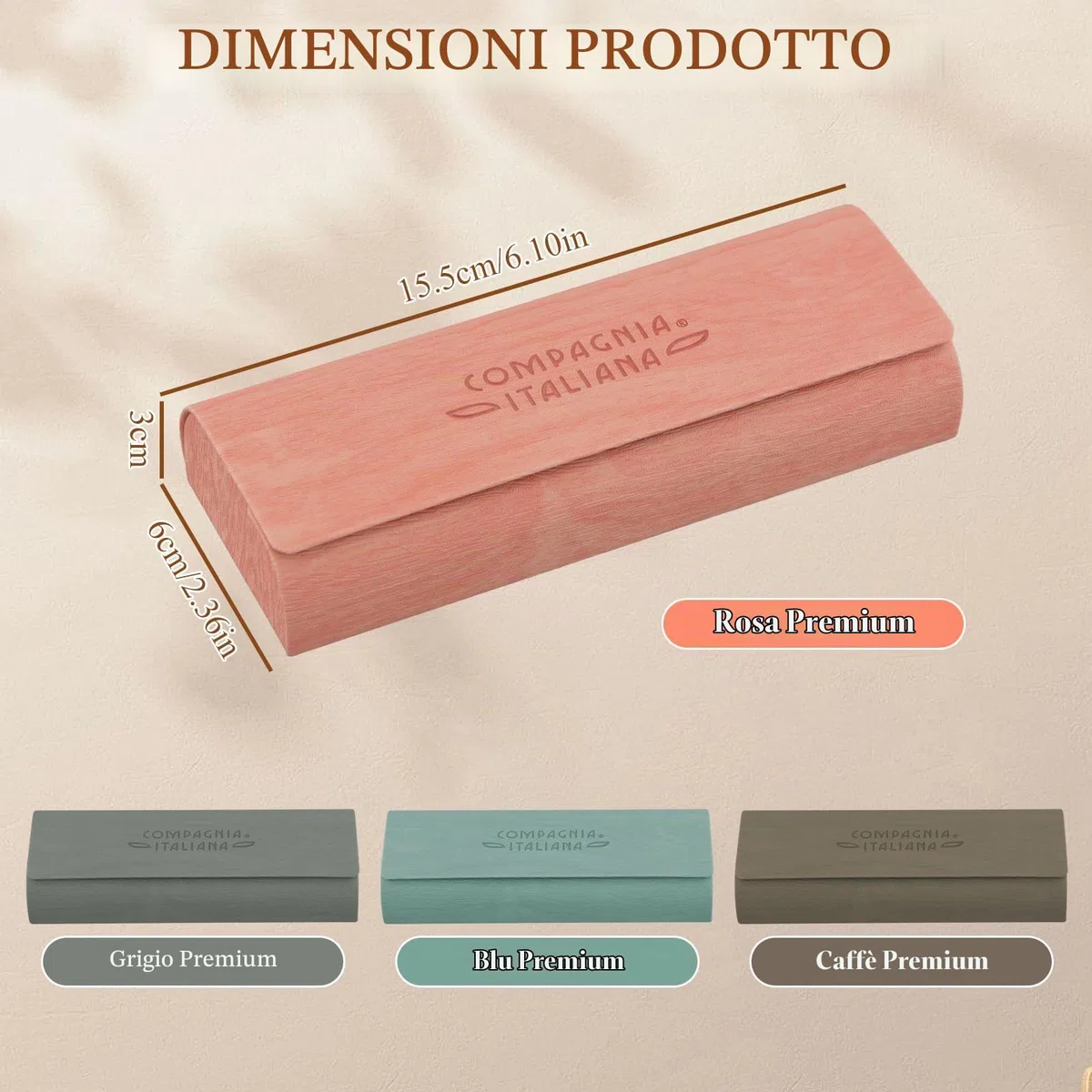 Custodia Occhiali Rigida, 4 Pezzi Portaocchiali Astuccio Rigido con Panno Pulizia, 15.5x6x3cm Portatile Porta Occhiali da Vista per Donna Uomo, Scatola per occhiali in Pelle PU Premium