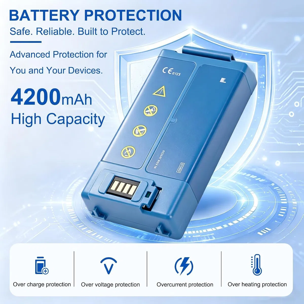 M50-70A per PH ILIPS Hearts Tart FR2 A-ED batteria da 9 V M50-66A