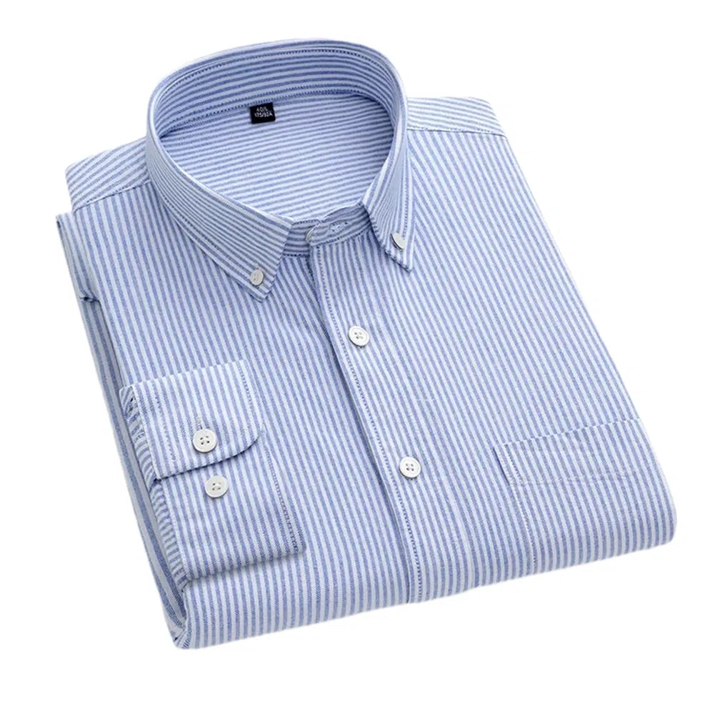 Adhdyuud, Camicia da uomo in 100% cotone Oxford, primaverile, casual, per ufficio, vestibilità regolare, manica lunga