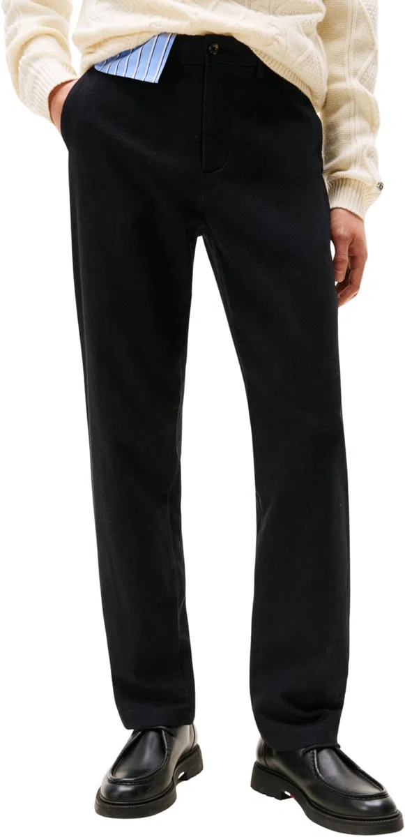 Tommy Hilfiger Uomo Pantaloni Chino Brushed Melange Denton Straight Fit