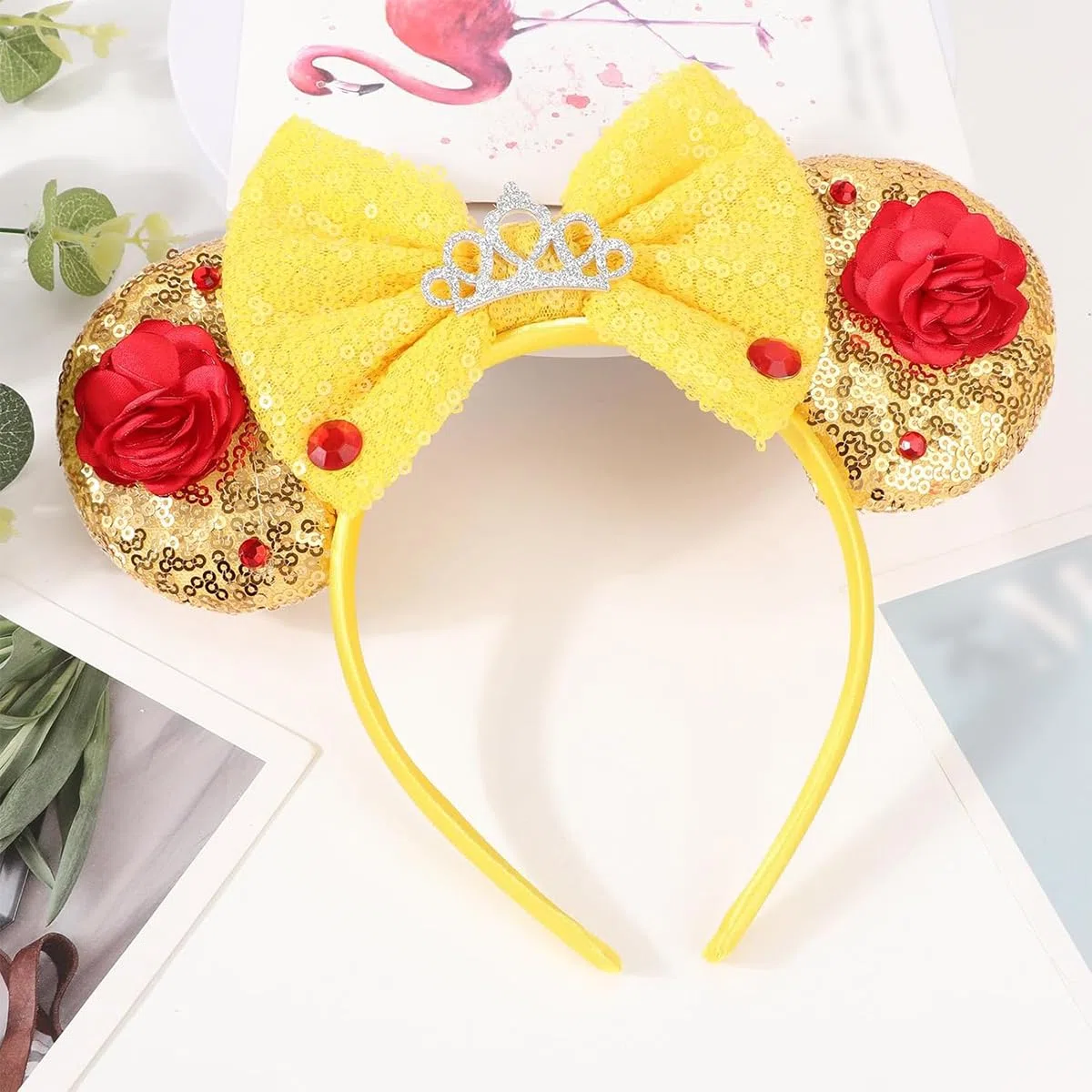 Fascia per capelli con orecchie di Topolino, adatta a diverse forme della testa e acconciature, adatta per Disneyland, festival, feste di compleanno e altre occasioni.