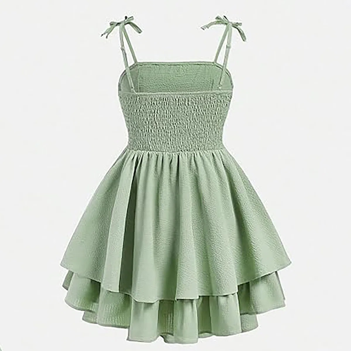 Generico Abiti da Bambina Ragazza Senza Manica Spalline Elegante Vestito Estivo A-Line Abito da Principessa Tinta Unita Vestiti Casual per Bambine Ragazze 7-16 Anni