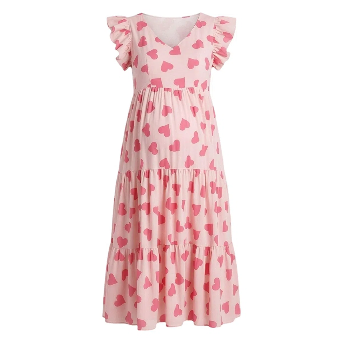 Elegante abito premaman con colletto francese, ricamo floreale, leggero e traspirante, per future mamme, elegante, comodo, versatile, per tutti i giorni, visite mediche, attività all'aperto