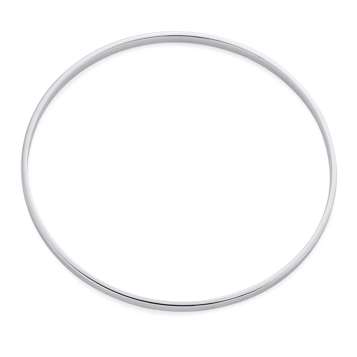 Bling Jewelry Bracciale Rigido Semplice E Personalizzato Con Bordo Piatto In Argento Sterling .925 Lucido Da 3 Mm Adatto Per Sovrapposizioni E Impilamenti Per Donne E Adolescenti Personalizzabile