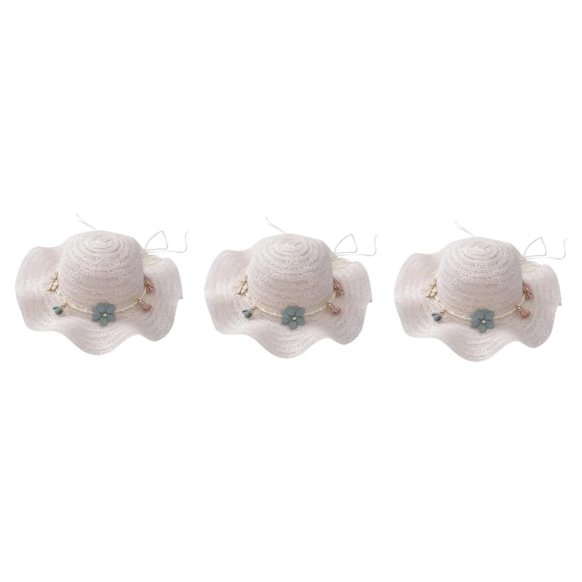 Holibanna 3pezzi Cappello Sole per Cappello Visiera Protezione UV Design per e attività all Colore Latte