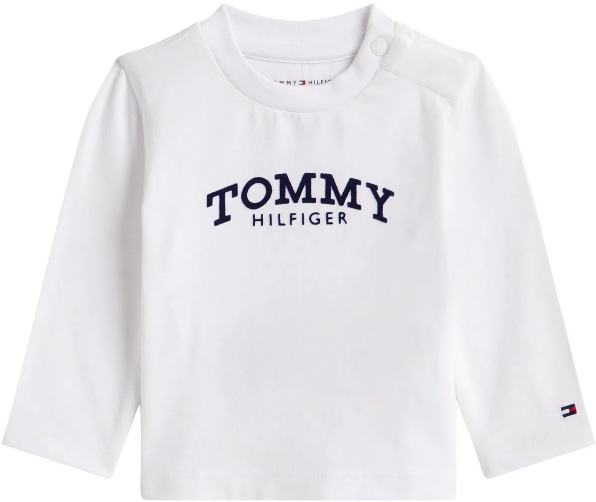 Tommy Hilfiger Newborn MONOTYPE Logo Tee L/S KN0KN02147 White (White) 24 Month
