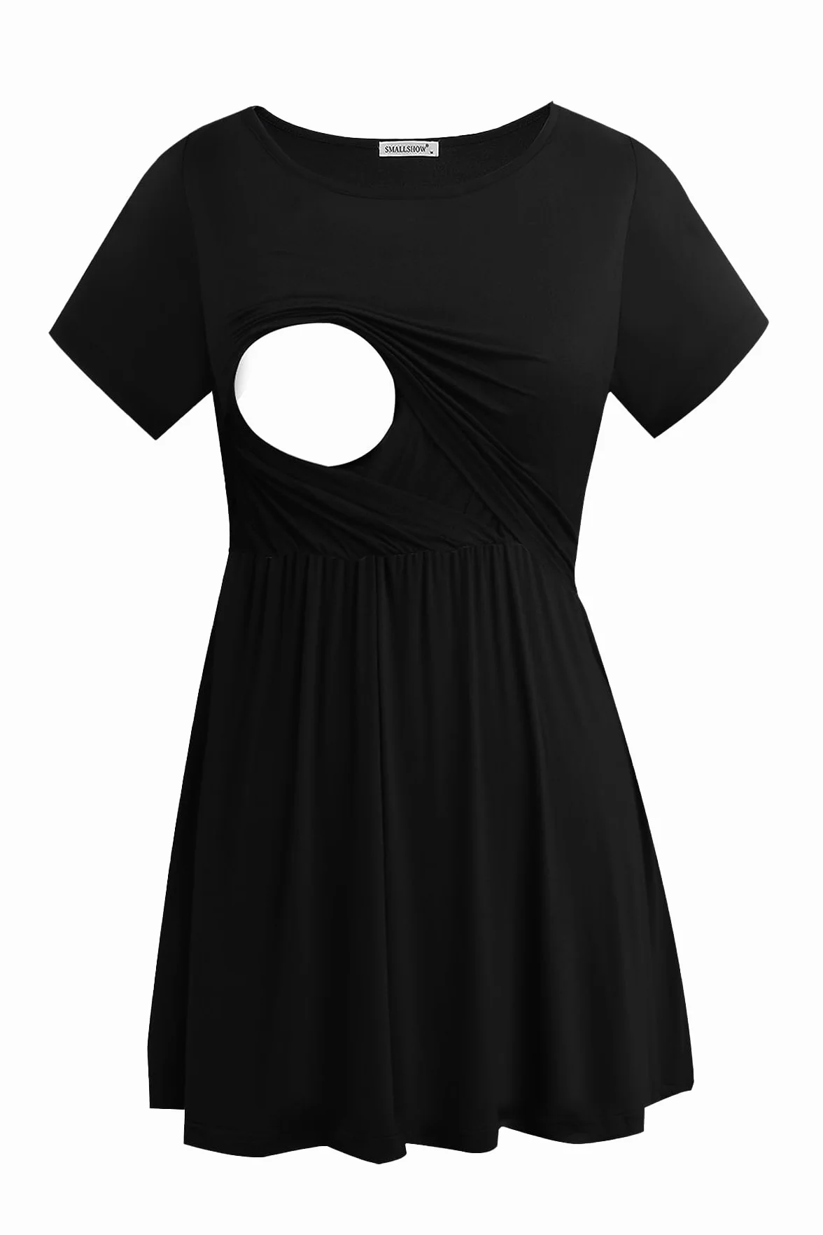 Smallshow Maglia Allattamento Donna Maniche Corte Maglietta Premaman 3-Pack