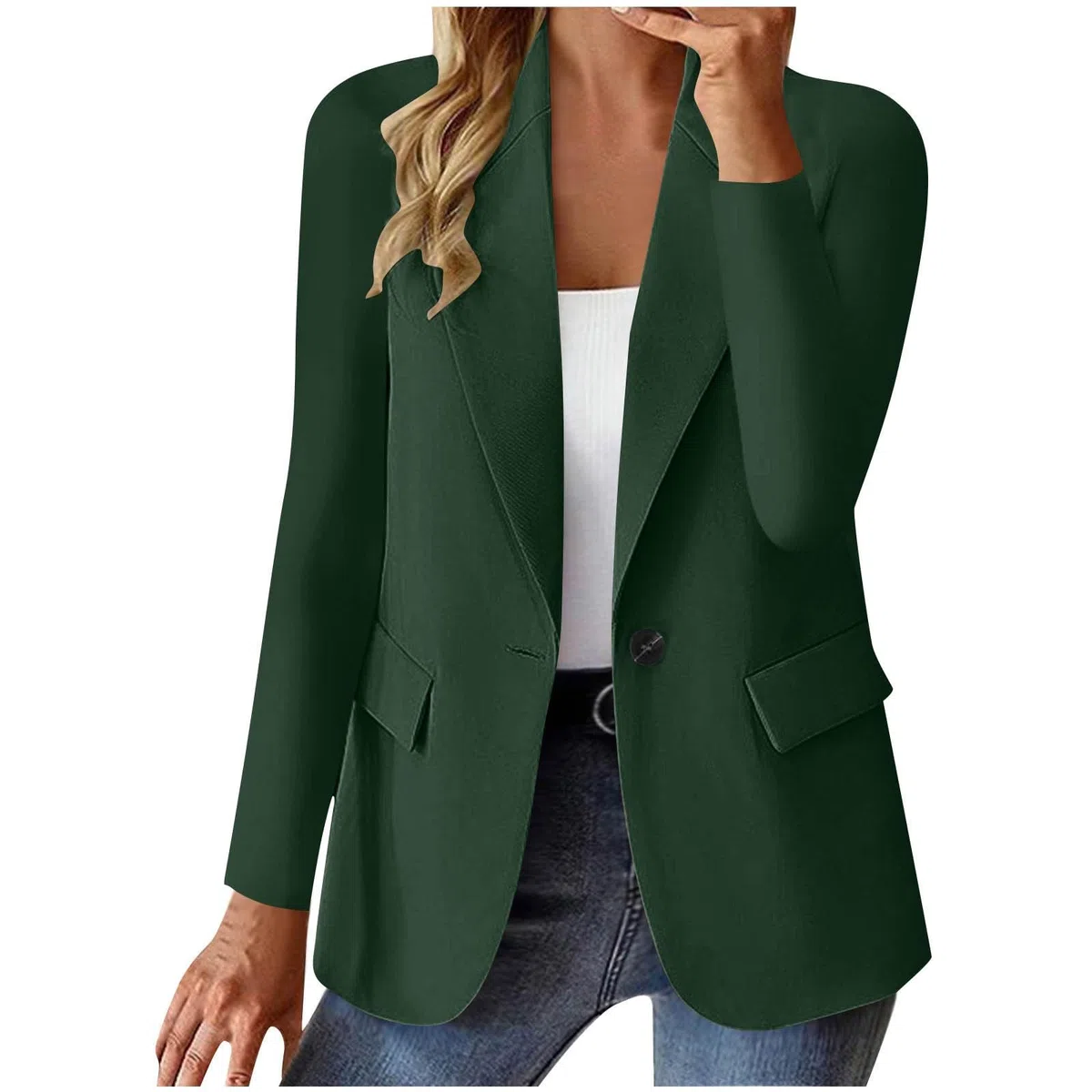 Giacca da Abito Blazer Donna Elegante Invernale a Maniche Lunghe Blazer con Bottoni Curvy Tailleur Giacche Donna Oversize Jacket Slim Fit Aperto Davanti OL Giacca per Cerimonia Ufficio Business
