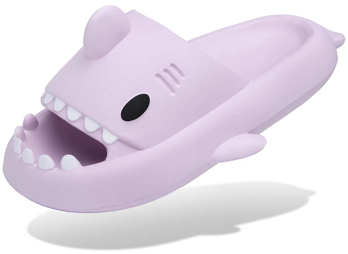 Ciabatte Squalo Estive Donna Uomo Pantofole da Bagno Comode Ciabatta da Doccia Antiscivolo Sandali da Spiaggia e Piscina a Punta Aperta Shark Slides Slippers