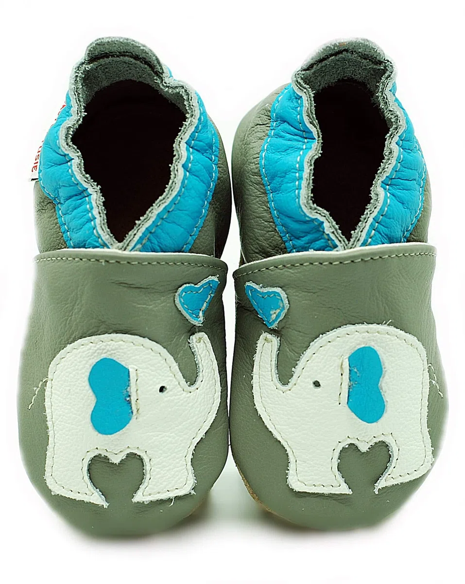 Pantofole in pelle per bambini in pelle morbida