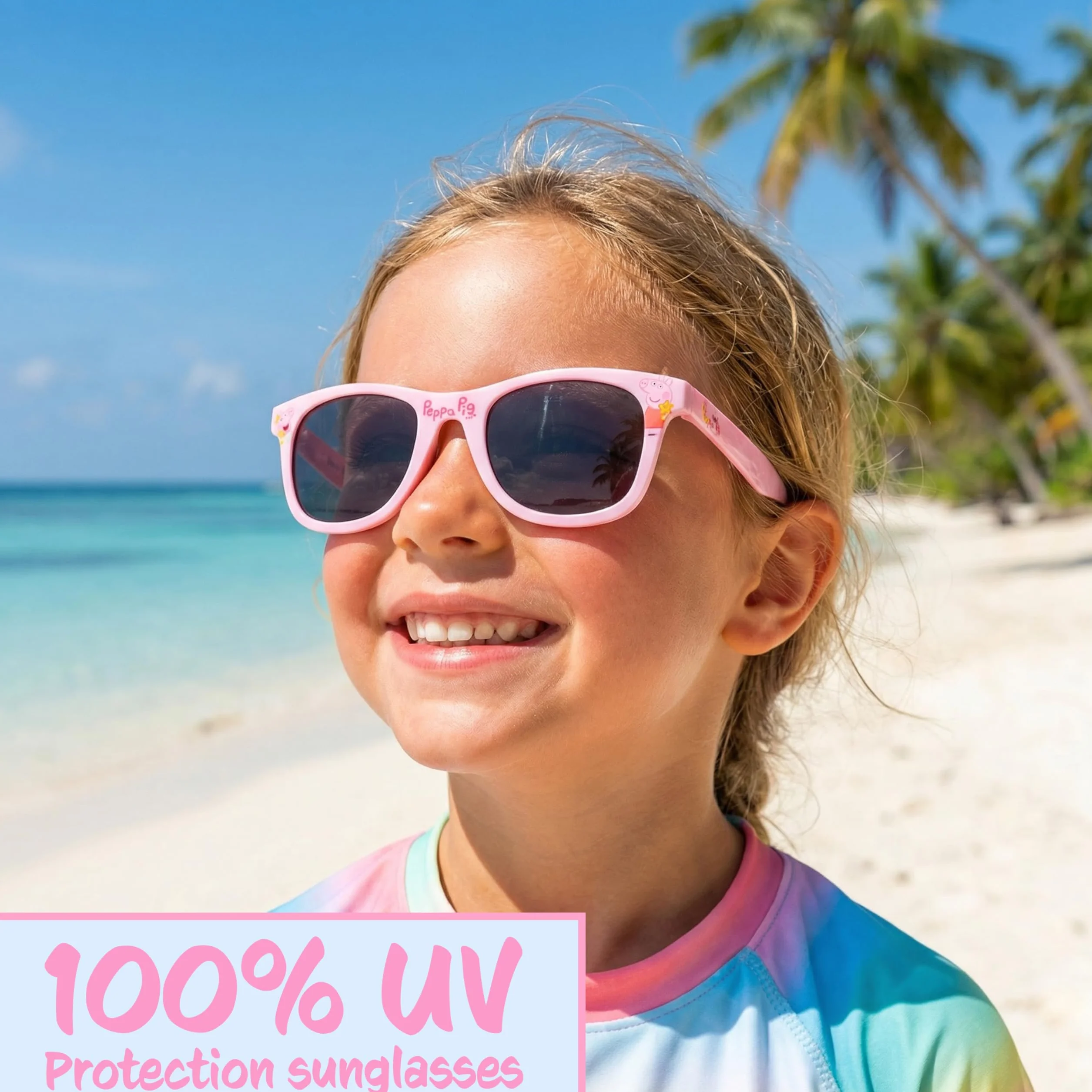 Paw Patrol | Peppa Pig Occhiali da Sole Cappello Bambina Set, Regolabile Cappellini con Visiera 100% UV Protezione