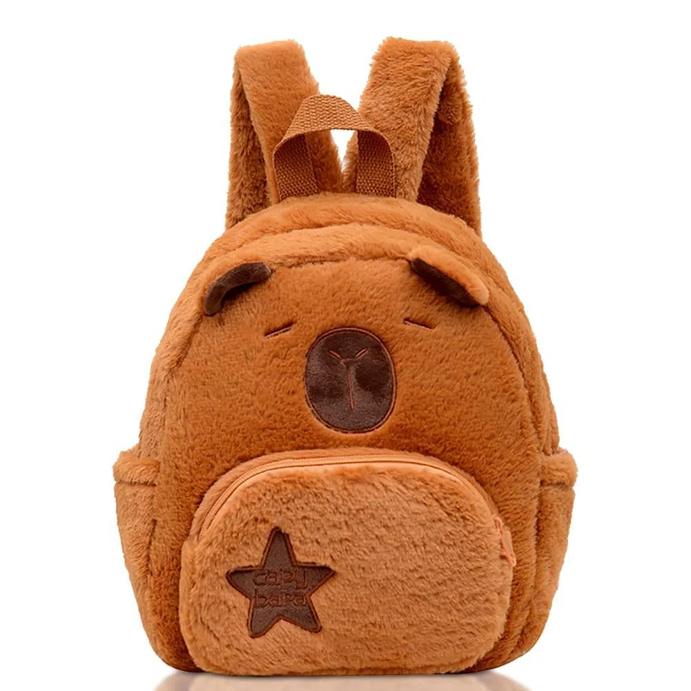 Capybara Zaino per Bambini, Zainetti Peluche Cartoon Zaino Scuola Cartone Animato Borse Scuola Materna Zainos Casual Animali Borsa Bag Carino Backpackper Zainetto Casual Scuolas per Bambini