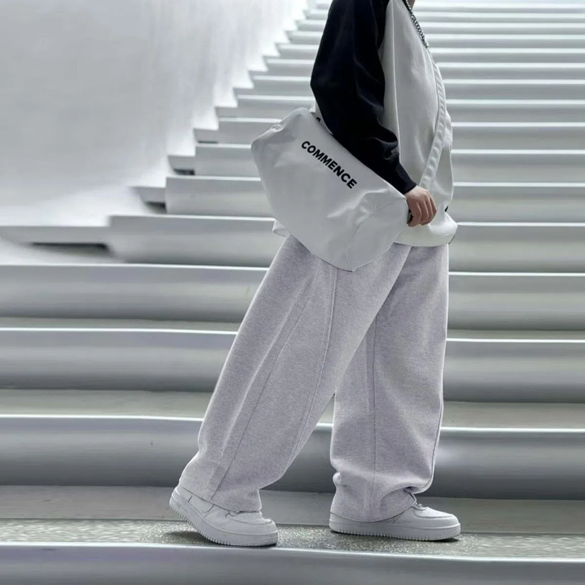 Generico Pantaloni da Ragazzo Baggy Streetwear per Ragazzo Tinta Unita con Cintura Elastica in Vita Pantaloni Sportivi Invernali con Tasca Casual per Danza Slim Fit Large Taglie 8-15 Anni