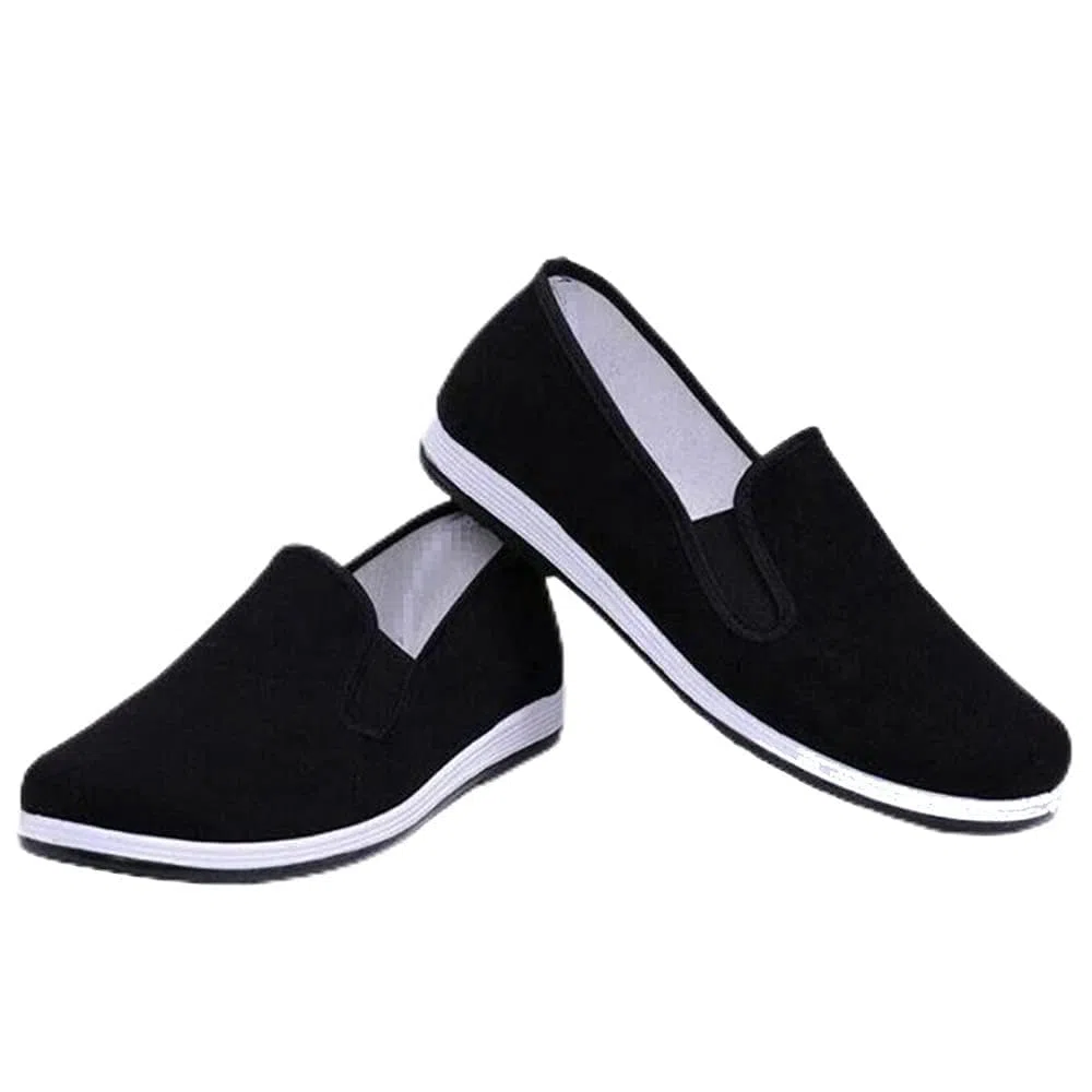 Zapatos Chinos tradicionales de Kung Fu, Zapatos de Tela antideslizantes de Beijing antiguos Zapatos de Tai Chi de Lona transpirable con Suela de goma Melaleuca adecuada para Hombres y Mujeres