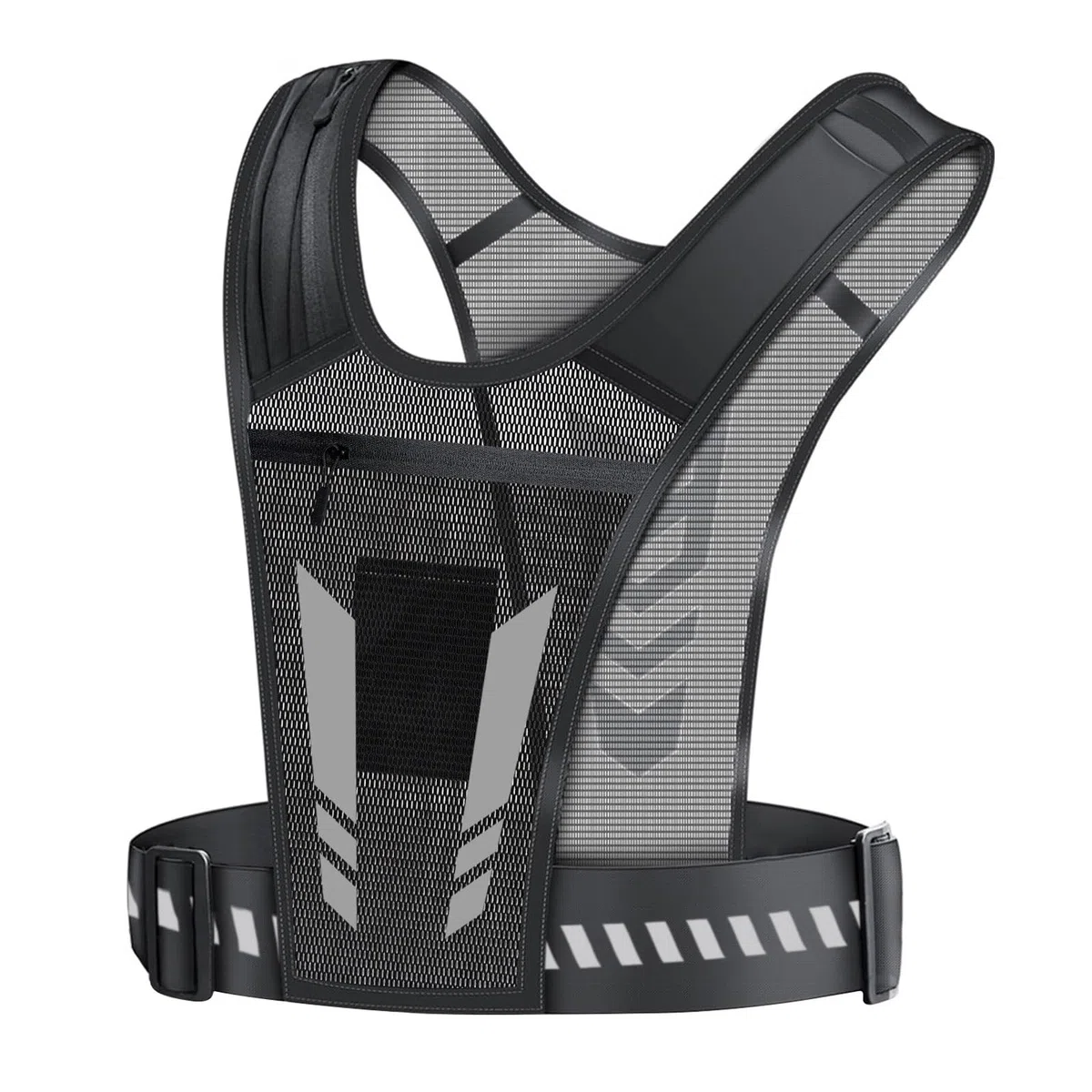 Running Vest - Supporto per telefono portatile, supporto per telefono cellulare a spalla riflettente, allenamento traspirante gilet da corsa riflettente sport da jogging cintura regolabile