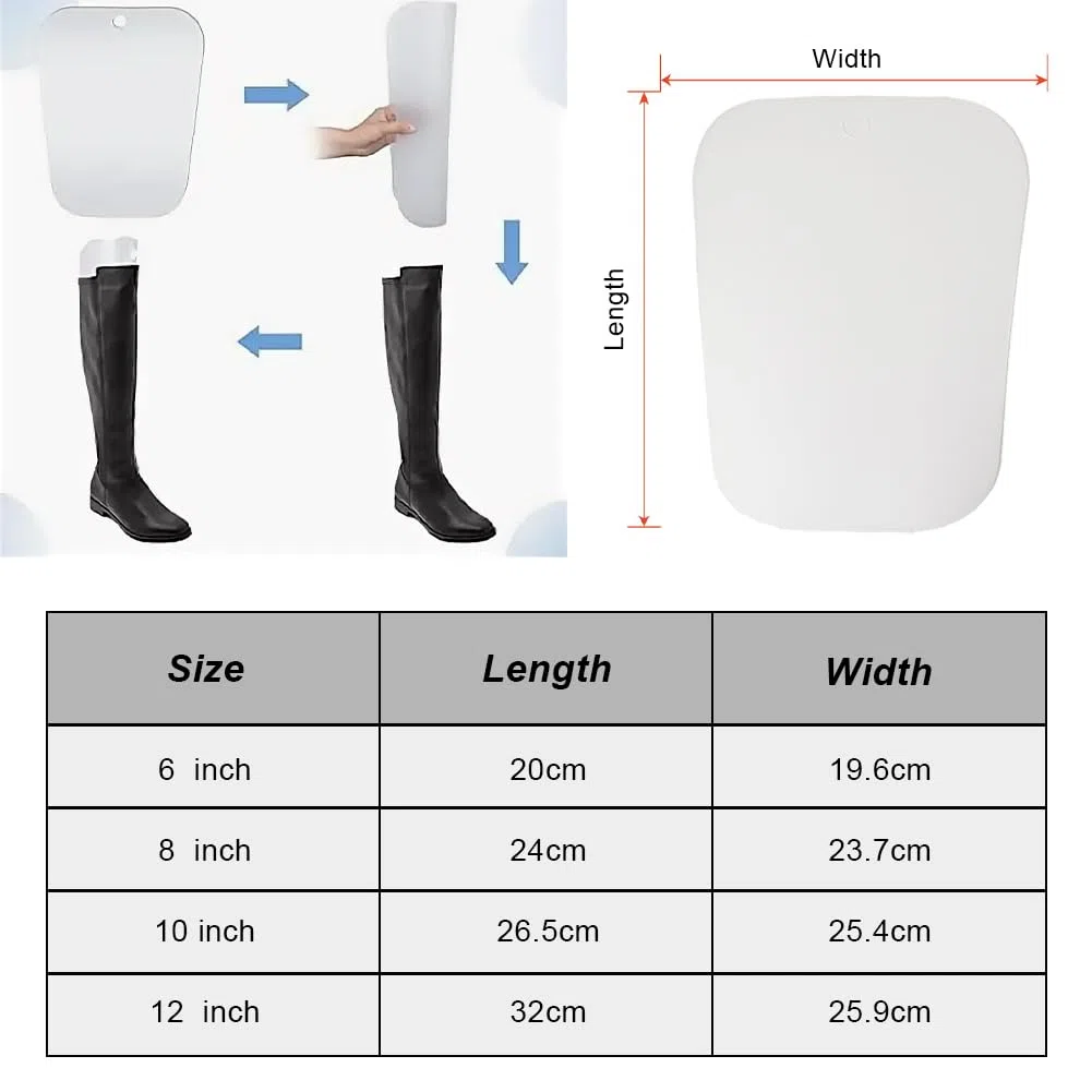 Stivali Supporti, Tenditori per Stivali, 6 Pezzi Inserti a Forma di Stivali, Supporto Alto per Stivali per Donne e Uomini, Fogli di Tensionamento Stivali,Tendistivali per Donne e Uomini, 12 Pollici