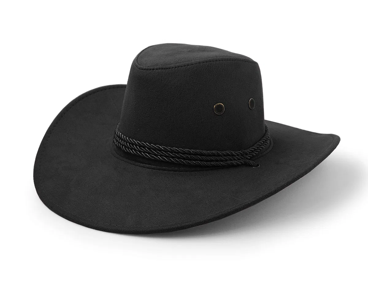 Cappello da cowboy, cappello da sole in finta pelle scamosciata, cappello da viaggio, cappello occidentale, protezione solare all'aperto