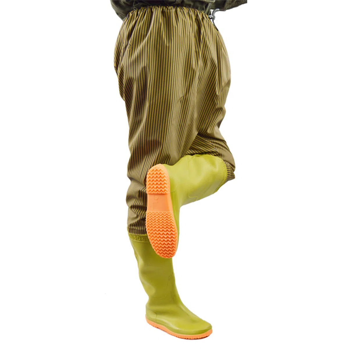 Stivali da Pesca Antipioggia Durevoli Impermeabili Pantaloni Trampoliere, 110 Cm Super Altezza Stivali in Gomma Traspirante Leggeri in PVC Trampolieri Stivali Pesca Antiscivolo