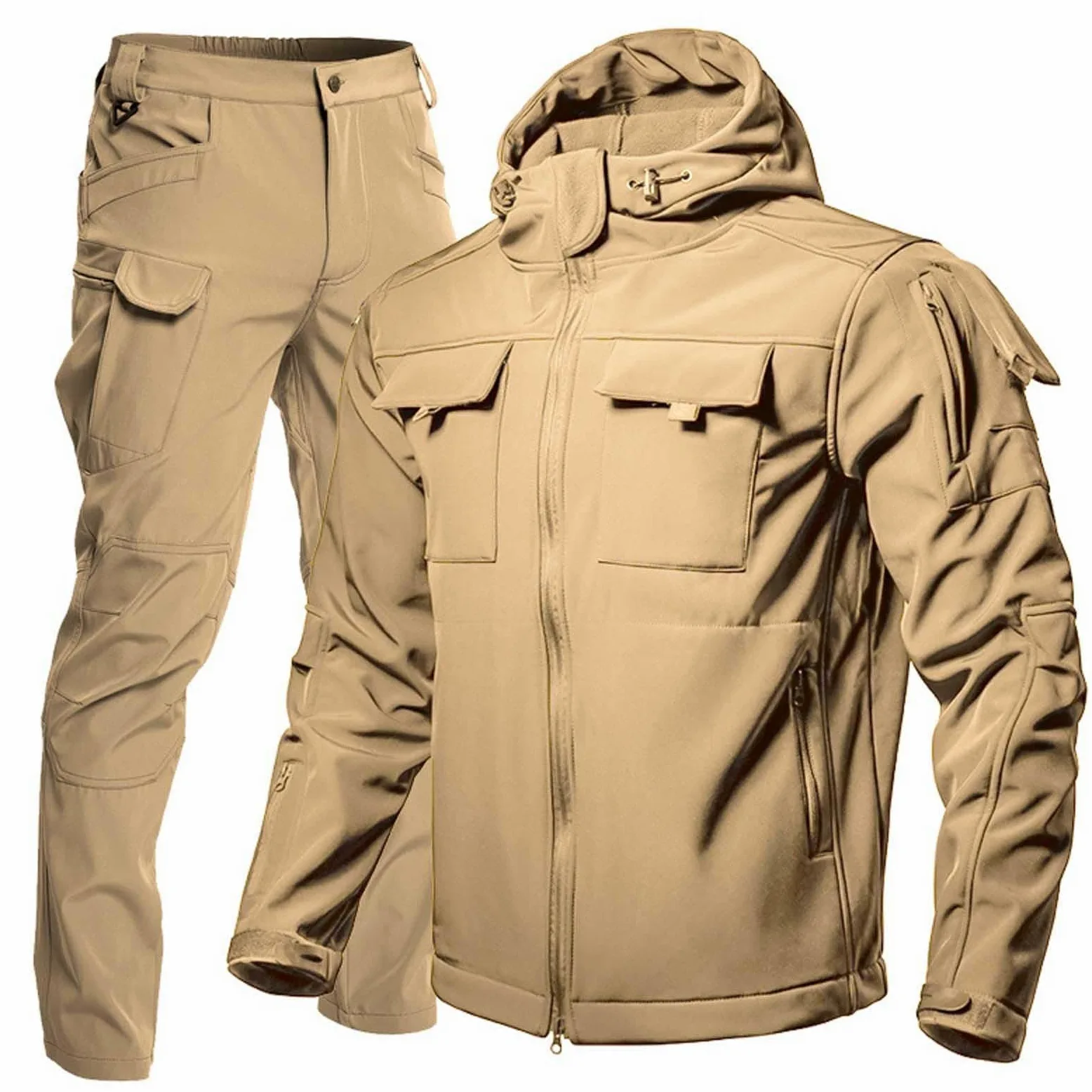 Tuta da allenamento da uomo in cotone, da jogging, da uomo, termica, antivento, per attività all'aria aperta, slim fit, per escursioni, arrampicata, abbigliamento casual