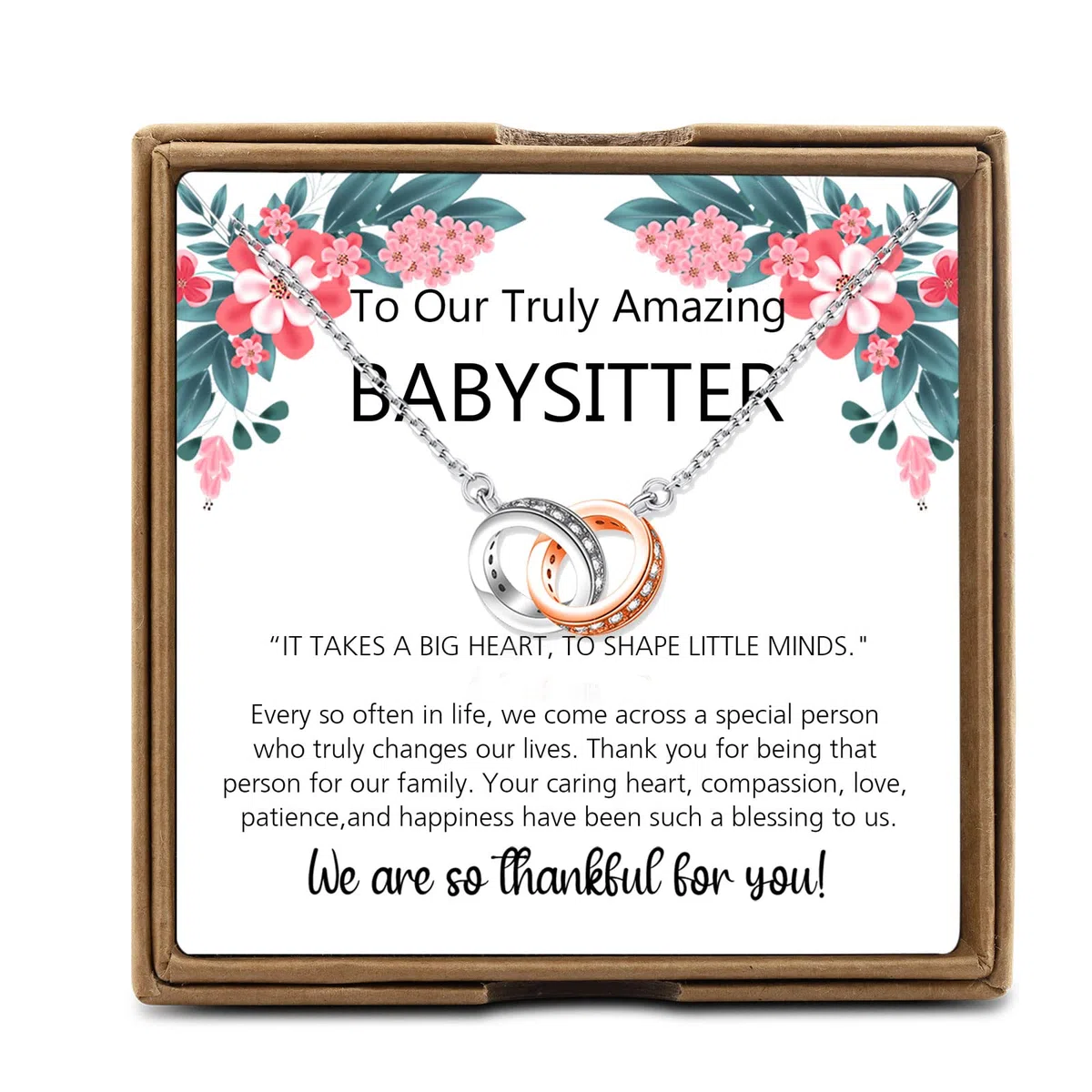 Babysitter Regalo Caregiver Regalo Babysitter Collana Regalo Babysitter Apprezzamento Regalo Nana Regalo Migliore Tata Regalo