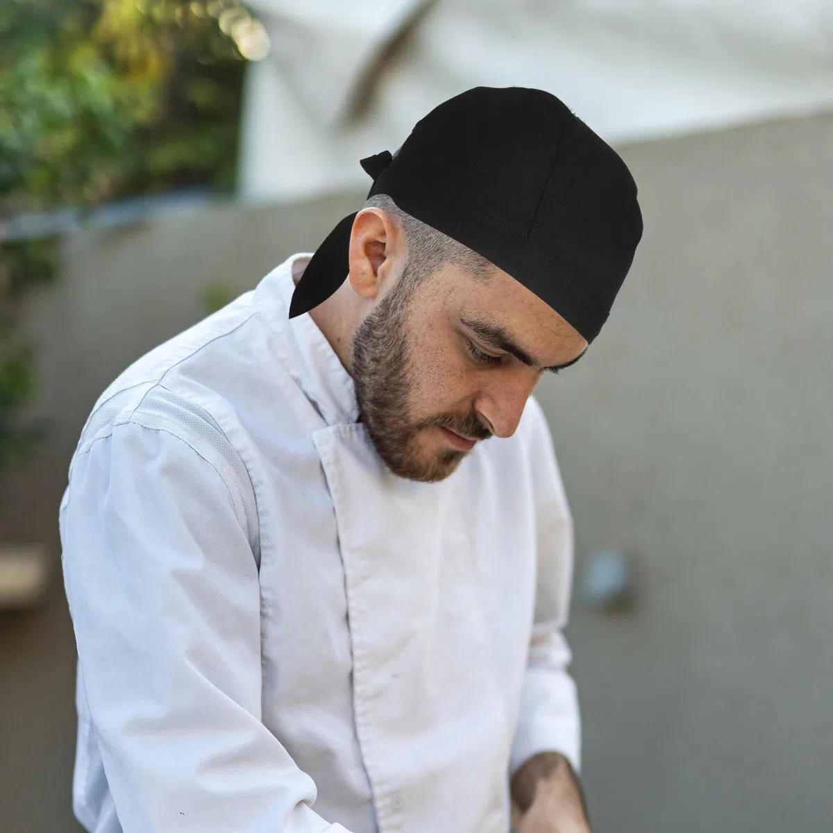 Outanaya 6 Pezzi Cappelli da Chef per Ristorante Cappelli da Cucina Unisex Nastro Decorativo per Uomo Nero per Cucina Professionale