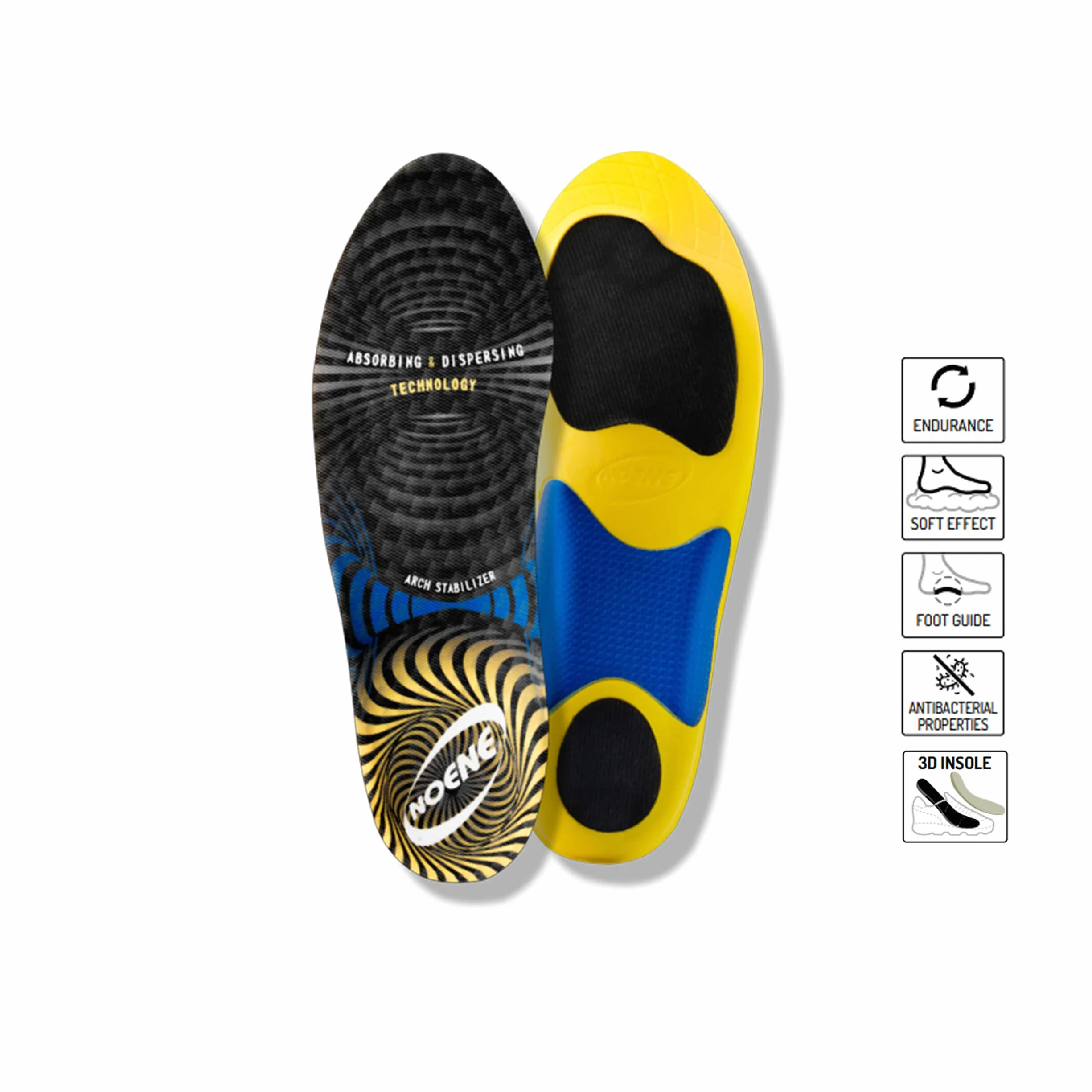 Solette Noene AC + ERGOPRO Solette antiurto per scarpe sportive perfette per lo sport e la vita di tutti i giorni, ideali per uomini e donne