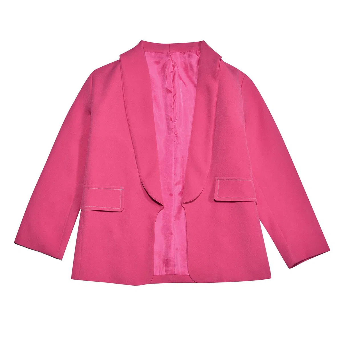 Generico Bambina Ragazza Giacca Manica Lunga in Tinta Unita Tailleur Cardigan Elegante Cappotto Leggero Bambine Primavera Autunno Abbigliamento Vestiti Ragazze 3-14 Anni 2026