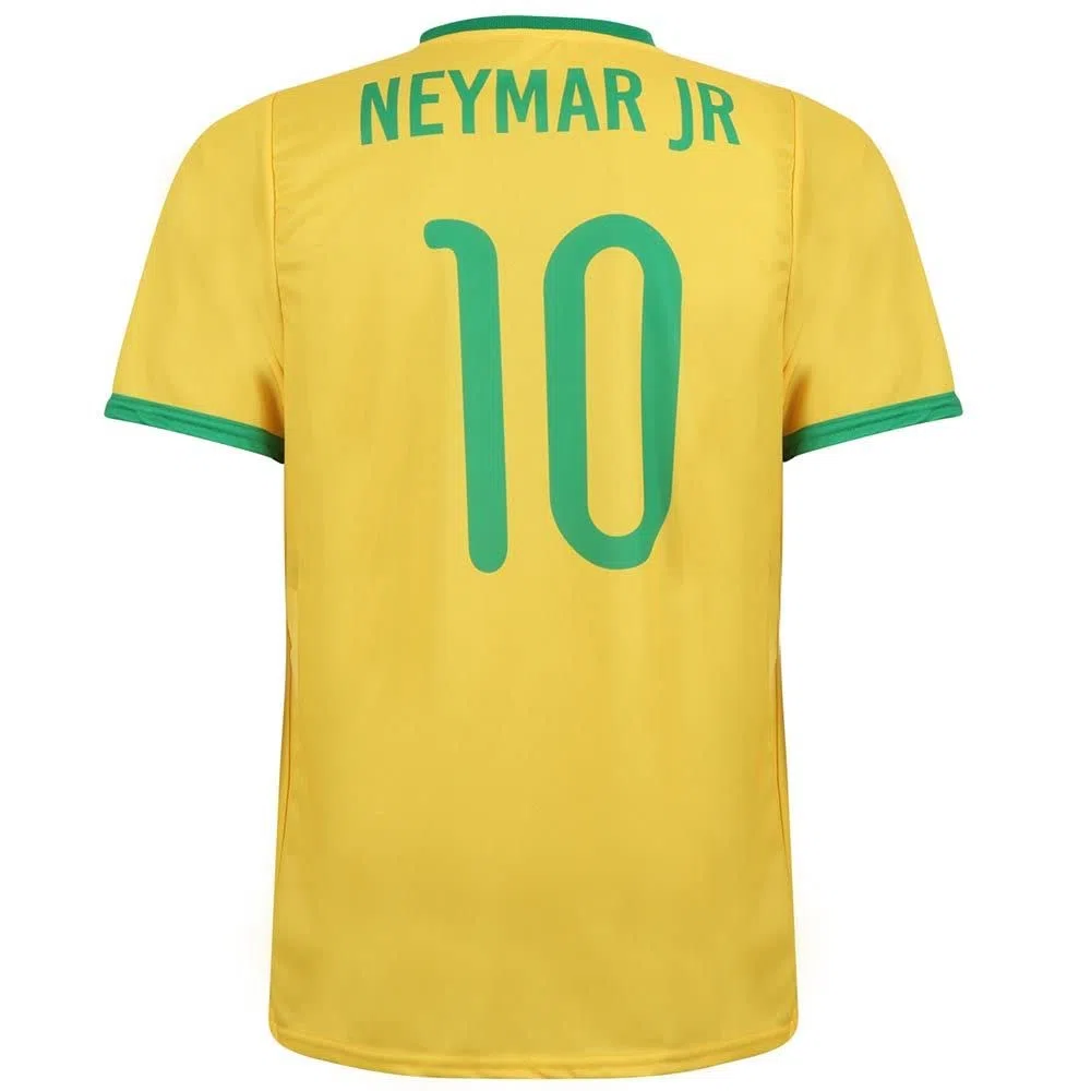 Kingdo Maglia da Calcio Brasile Neymar - Bambino e Adulto - Ragazzi - Uomini - Maglietta Sportiva - Abbigliamento Sportivo