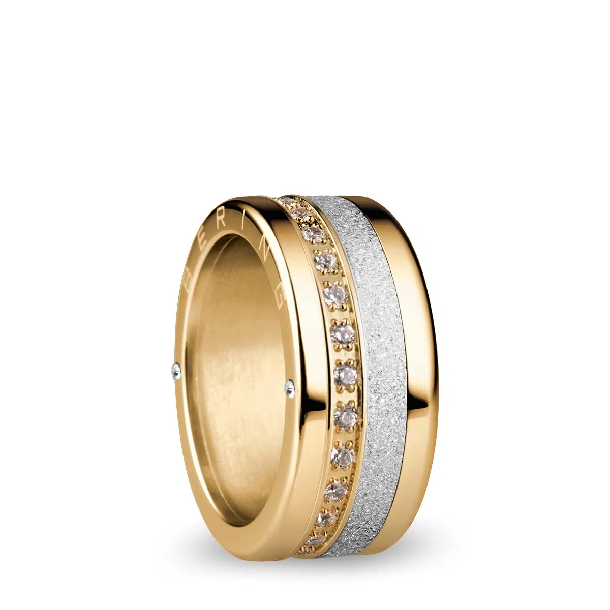 BERING Arctic Symphony Collection Symphony-Set-E - Anello da donna in acciaio inox, finitura lucida, color oro