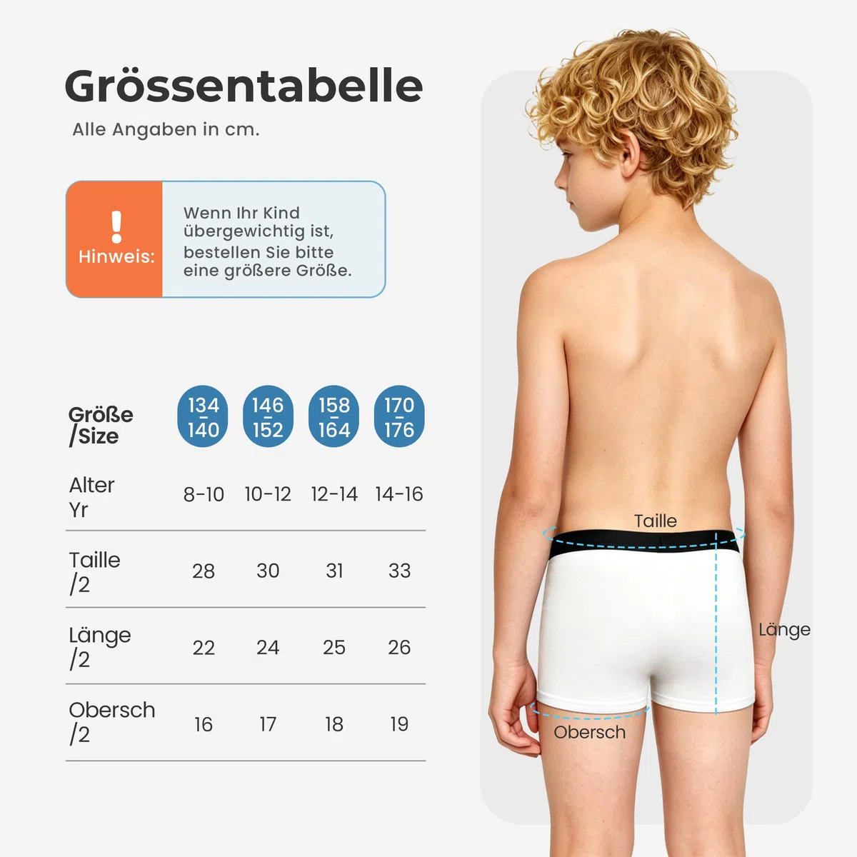 L&K-II 6 Pezzi Ragazzi Boxer Intimo Mutande Cotone Boxer a Pantaloncino Bambino Ragazzo 6-16 Anni 1603