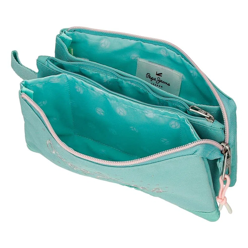 Pepe Jeans Jane Astuccio triplo blu 22 x 12 x 5 cm poliestere