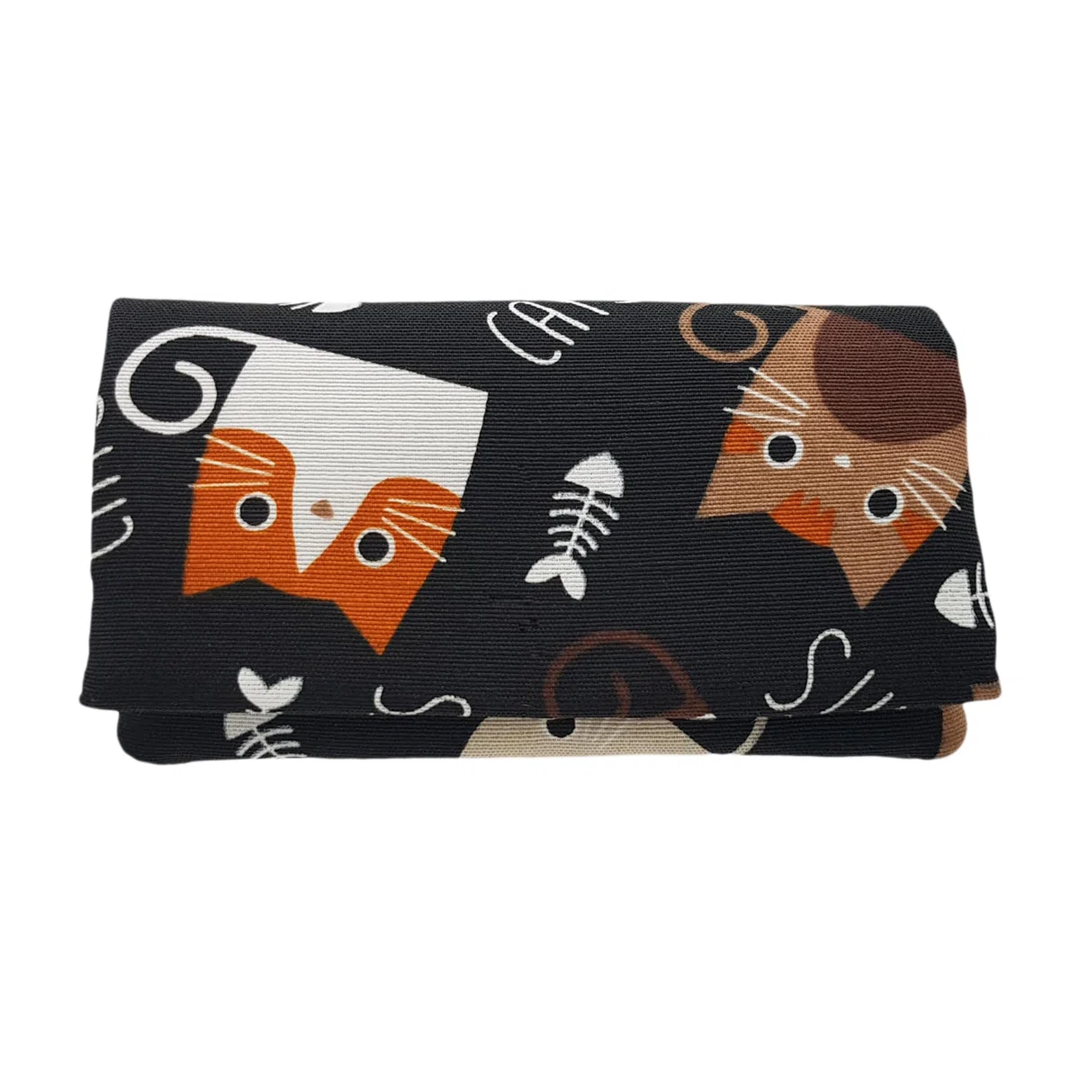 Plan B, Portasigarette Tabacco Trinciato, Yolo 02, 16 x 8,5 cm, 50 gr, con Borsa Interna in Gomma EVA, Gatti su Sfondo Scuro, Donna, Tessuto (Cats)