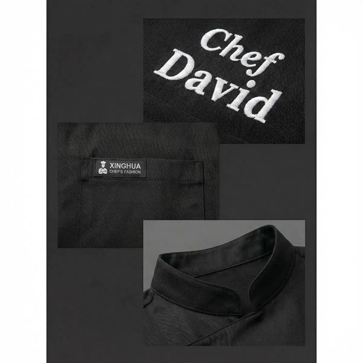 Giacca da chef personalizzabile per uomo e donna, giacca da cuoco personalizzata con nome/testo ricamato, crea la tua camicia da chef