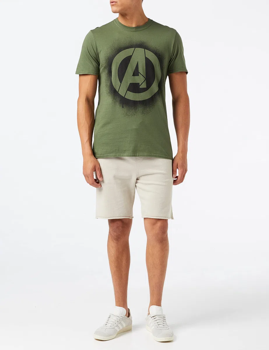 Marvel Avengers Stencil Logo T-Camicia Uomo