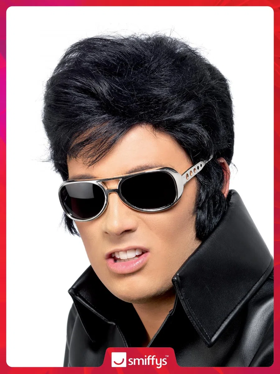 Smiffys Parrucca Elvis, Nero Halloween