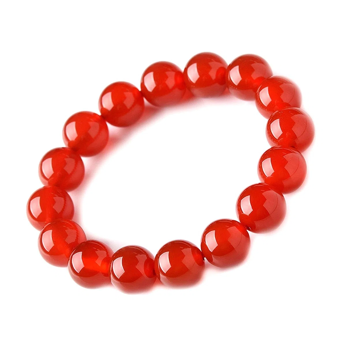 YDYDTTKD Bracciale in Giada Rossa per Donna Uomo, Pietre Preziose di Agata Corniola, Calcedonio e Perline Elasticizzate