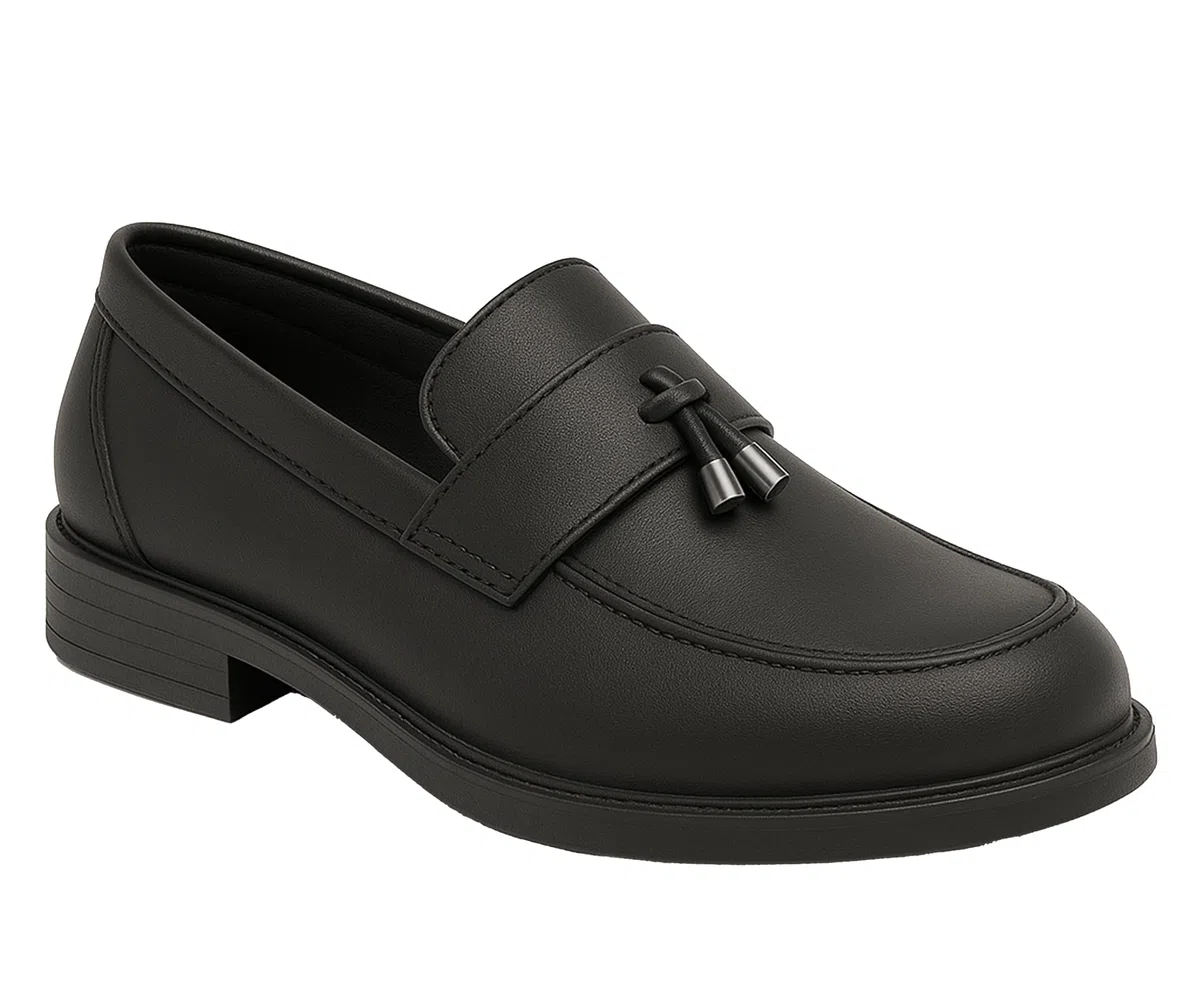 SIRRI Mocassini con Nappe Slip-on Ragazzi, in Vernice e Tessuto Opaco, Eleganti e Formali