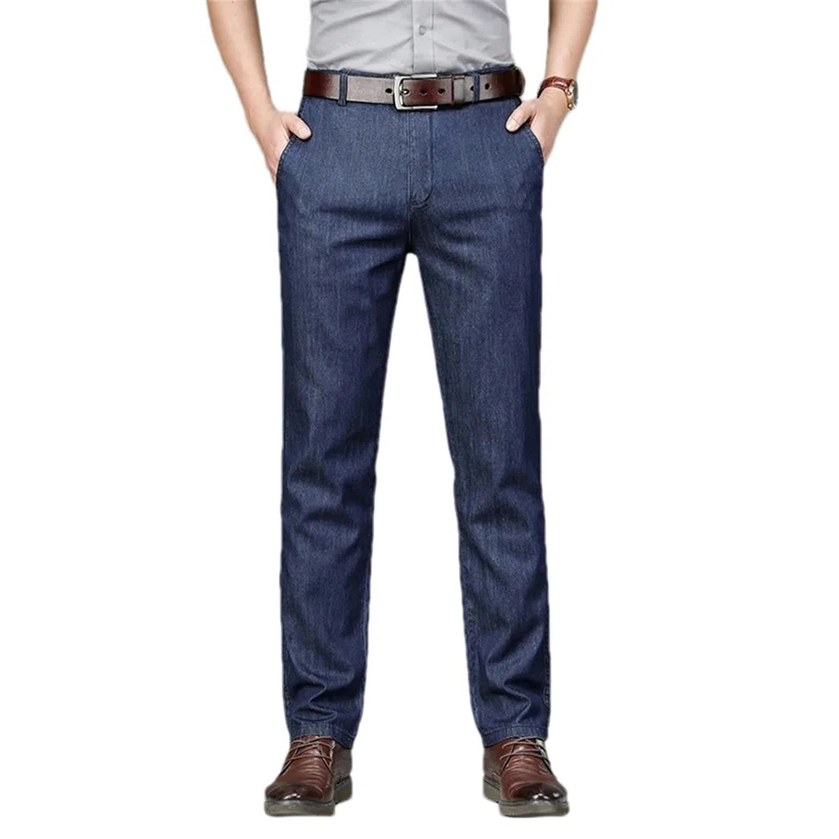 Jeans da uomo Primavera Estate Pantaloni da lavoro Classici Denim Pantaloni
