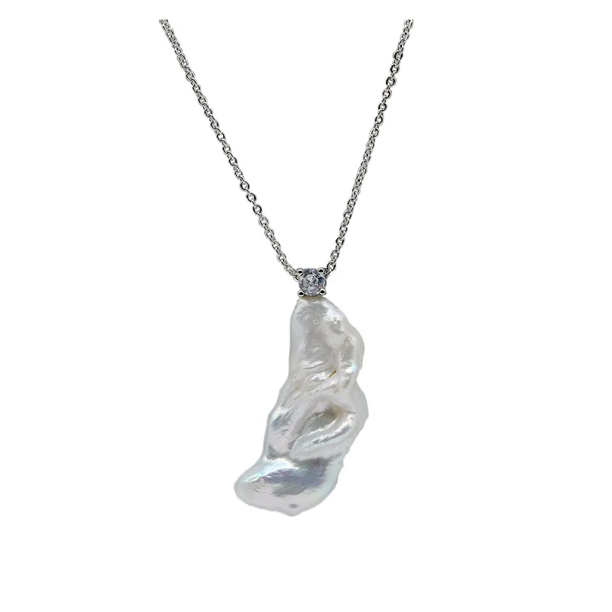 Collane barocche di moda Perle d'acqua dolce naturali Forma irregolare Pendenti di collana in argento 925 Gioielli da donna Regali di moda soddisfare Collane da donna