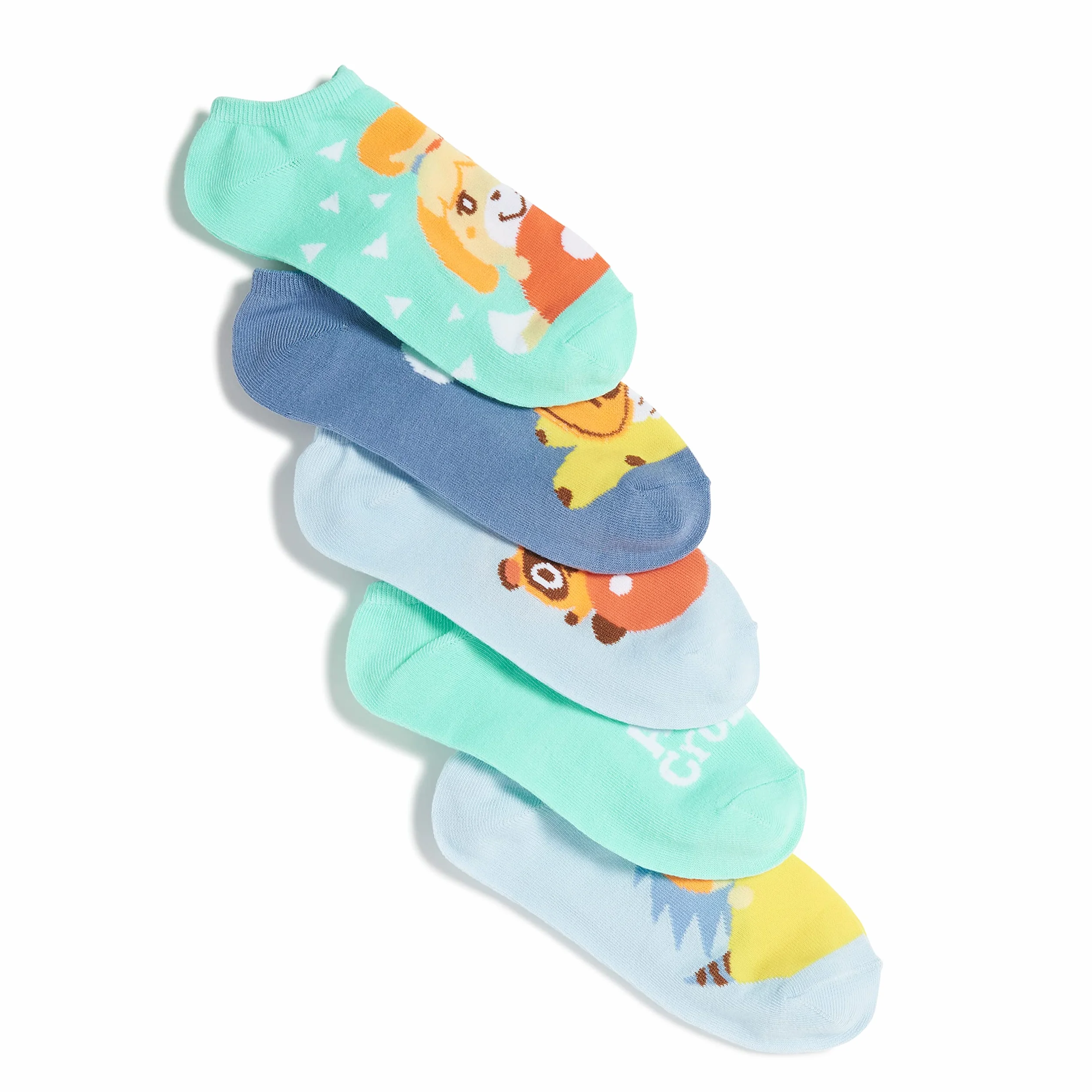 Nintendo Damen Animal Crossing 5 Pack No Show Socks Animal Crossing 5 Pack No Show Socks