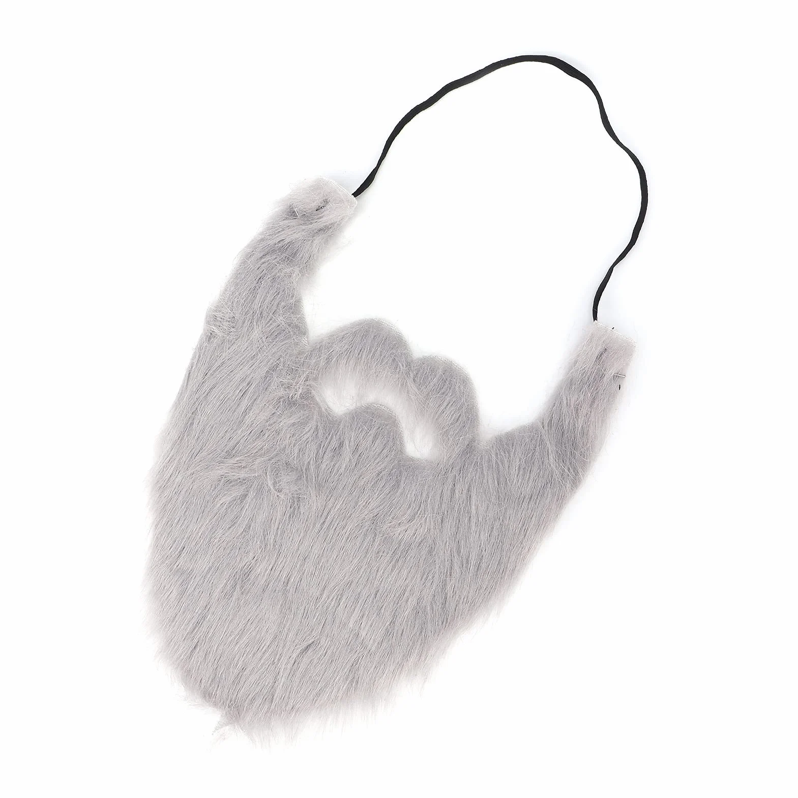 Barba Finta Festa di Halloween, Costume Facciale Barba Finta Maschile Baffo Finto per Forniture per Feste Grigio