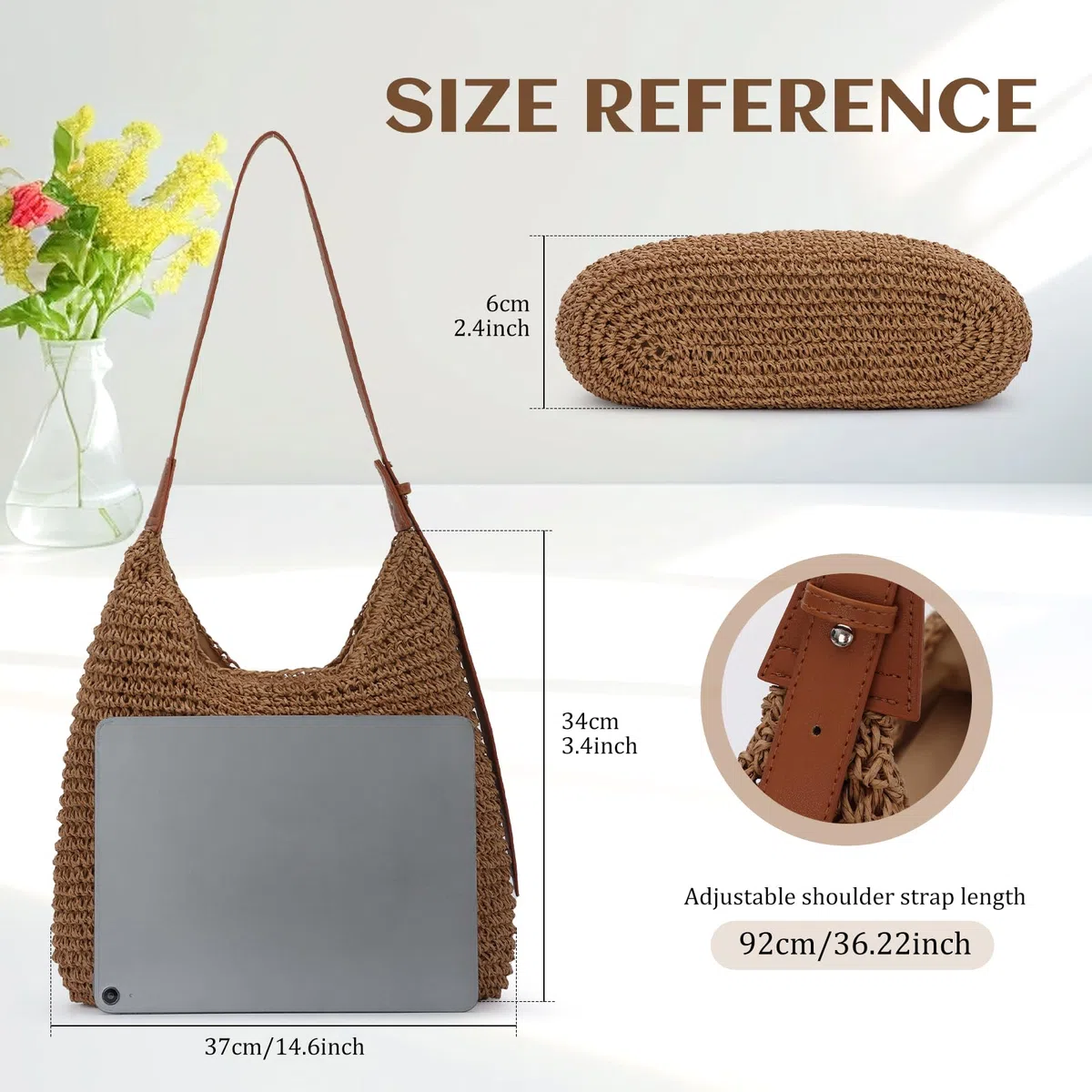 Borse a tracolla di paglia donne chic Crossbody Borsa di paglia di spiaggia estiva per i viaggi di vacanza