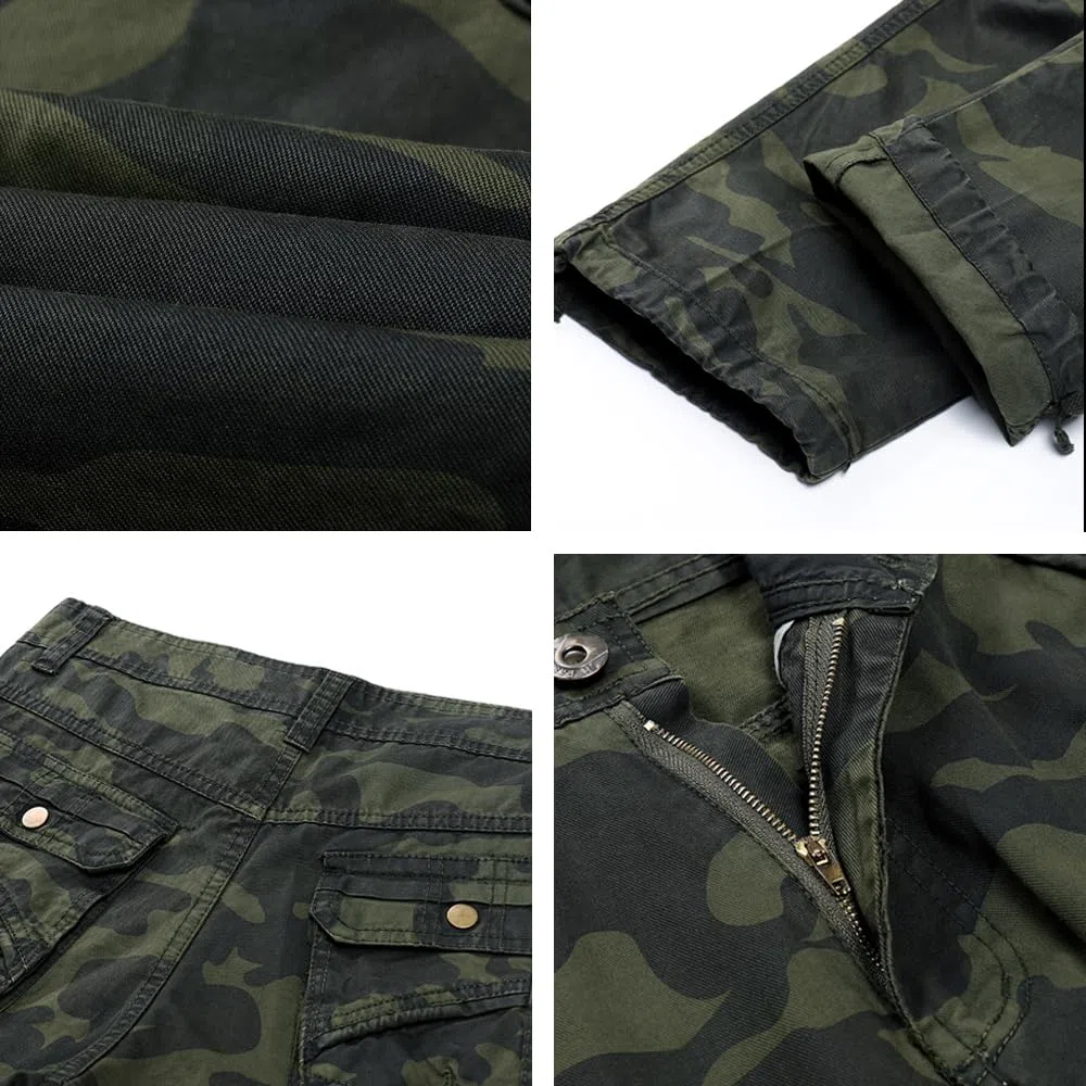 Cargo Militari Uomo Pantaloni da Lavoro Tattici Con Molte Tasche per Caccia in Cotone