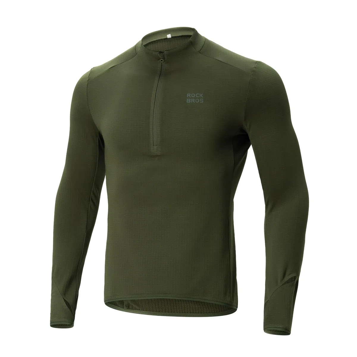 ROCKBROS Maglia da Ciclismo Invernale Uomo a Maniche Lunghe, Magliette Bici Termico e Antivento, Traspirante ad Asciugatura Rapida, con 3 Tasche, per Bici da Corsa MTB