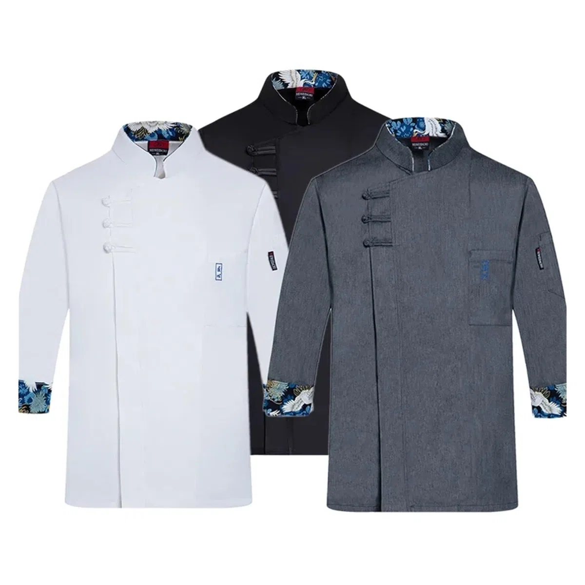 Giacca uniforme da uomo e da donna, manica 3/4, camice da cuoco, camicia da cameriere Per Il Personale Del Ristorante