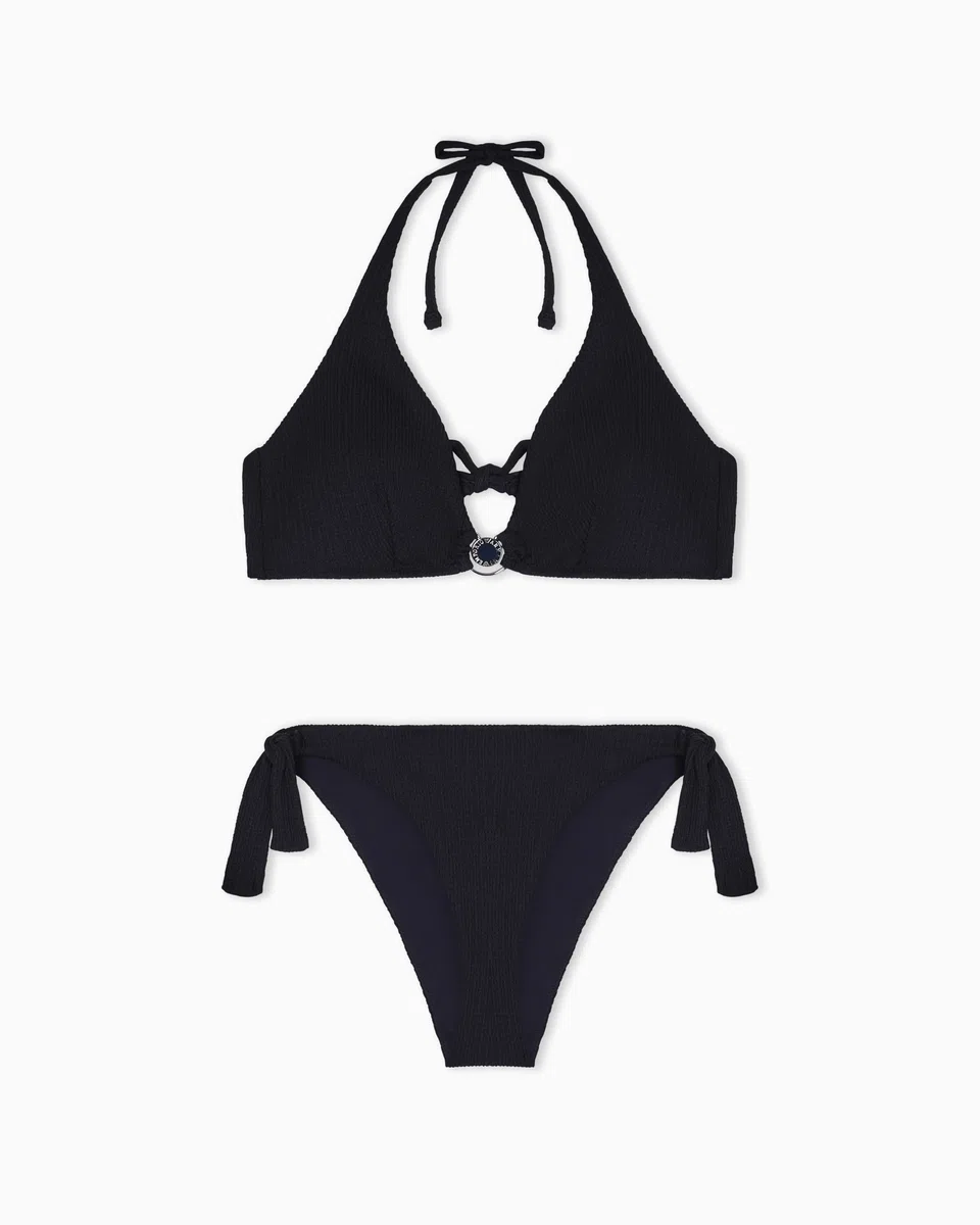 Emporio Armani Triangle+High Waist Brief Bikini Set di Bikini Donna (Pacco da 2)