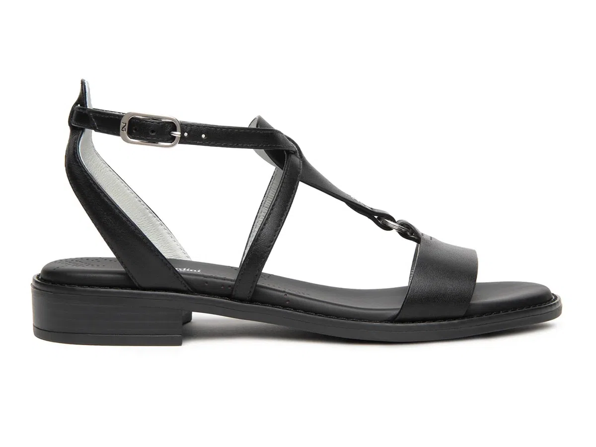 Nero Giardini E615895D sandalo basso in pelle nero