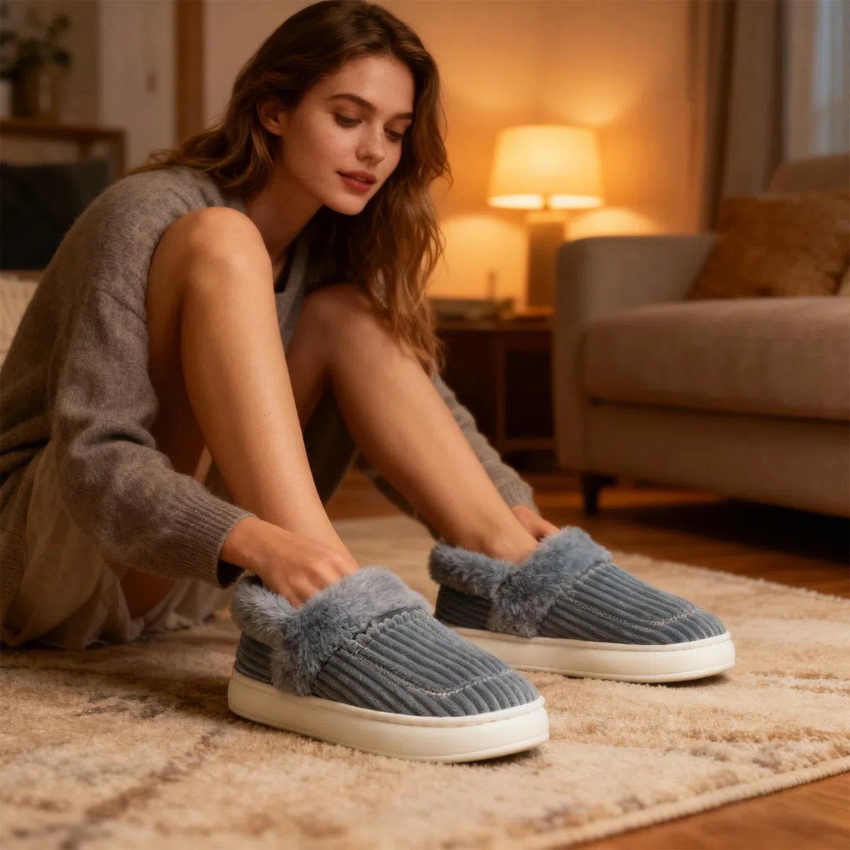 Pantofole riscaldate ricaricabili | 5000 mAh 4 livelli elettrici scaldapiedi pantofole 25,4 cm morbide | Funzionamento a batteria Indoor Home Office Winter Shoes | Soggiorno camera da letto quotidiano