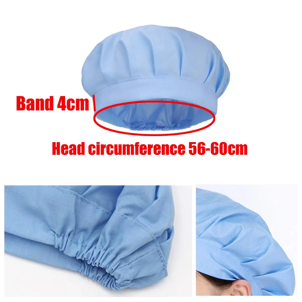 2 x cappello da chef cucina cappello da cuoco elastico in rete per catering panettiere servizio alimentare riutilizzabile